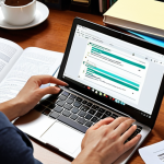 **

A person surrounded by books, attending an online class on a laptop, and analyzing data on a tablet. The scene emphasizes continuous learning and skill development, highlighting data analysis, digital marketing, and language skills. The style is bright and motivational, reflecting proactive self-improvement.

**